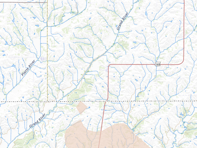 Radar-estimated hail-size map of the storm over Redding, IA on Jul 20, 2026