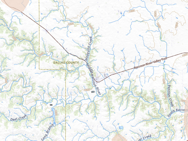 Radar-estimated hail-size map of the storm over Redfield, IA on Apr 23, 2026