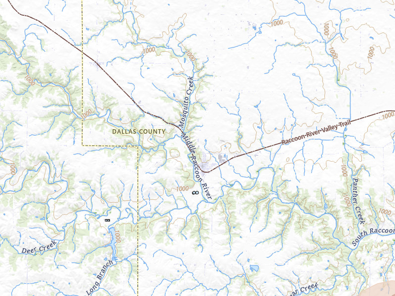 Radar-estimated hail-size map of the storm over Redfield, IA on May 18, 2026