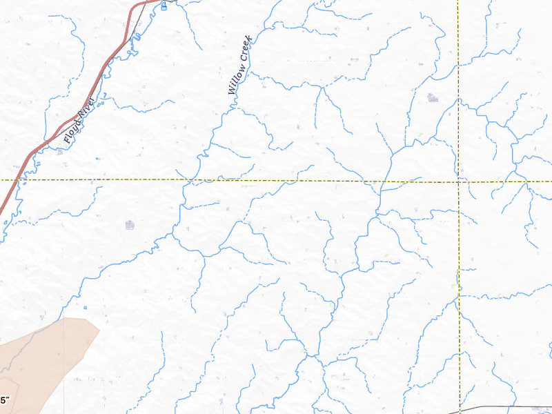 Radar-estimated hail-size map of the storm over Remsen, IA on Jul 1, 2026