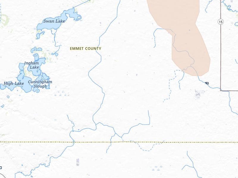 Radar-estimated hail-size map of the storm over Ringsted, IA on Jun 1, 2026