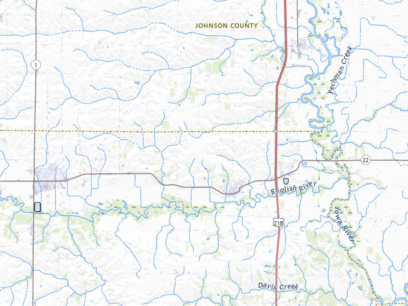 Radar-estimated hail-size map of the storm over Riverside, IA on Apr 23, 2026