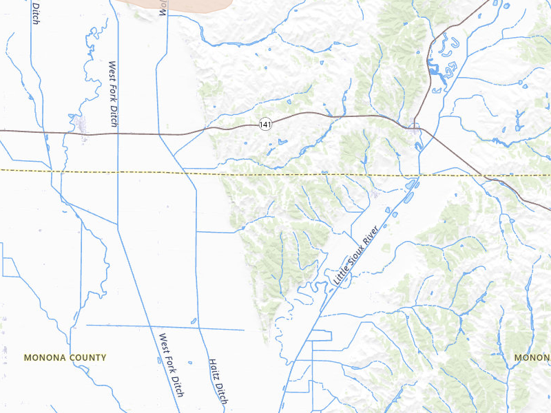 Radar-estimated hail-size map of the storm over Rodney, IA on May 31, 2026