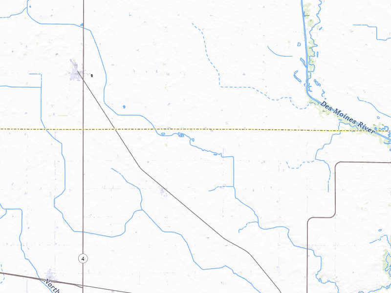 Radar-estimated hail-size map of the storm over Rolfe, IA on May 17, 2026
