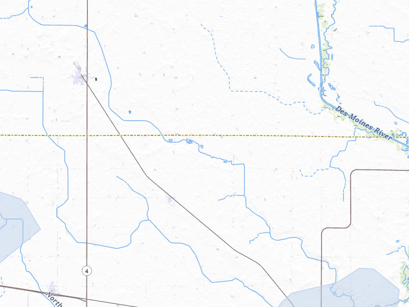 NEXRAD radar-signature map of the hail over Rolfe, IA