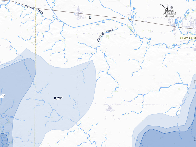NEXRAD radar-signature map of the hail storm over Royal, IA on May 17, 2026