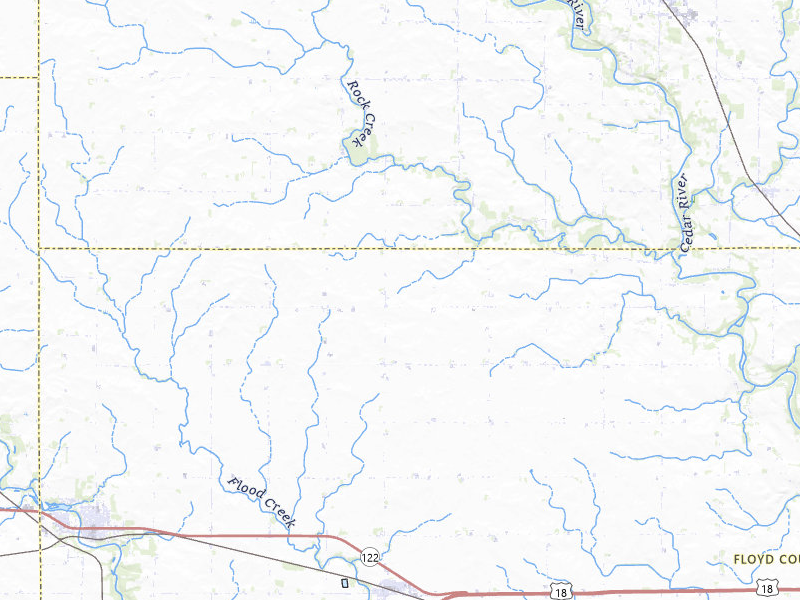 Radar-estimated hail-size map of the storm over Rudd, IA on May 26, 2026