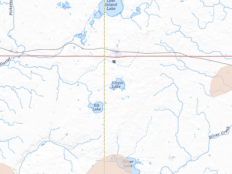 Radar-estimated hail-size map of the storm over Ruthven, IA on Apr 23, 2026