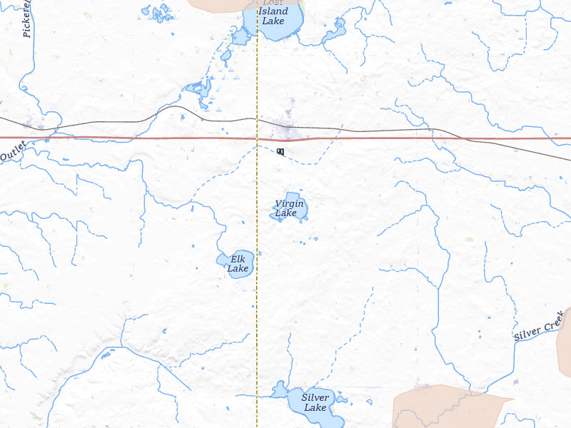 Radar-estimated hail-size map of the storm over Ruthven, IA on Jul 4, 2026