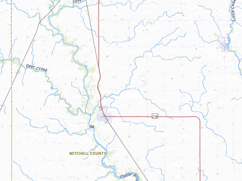 Radar-estimated hail-size map of the storm over Saint Ansgar, IA on May 17, 2026