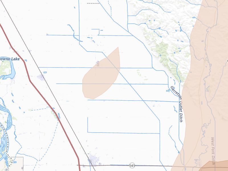Radar-estimated hail-size map of the storm over Salix, IA on Jun 30, 2026