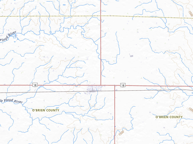 Radar-estimated hail-size map of the storm over Sanborn, IA on May 31, 2026