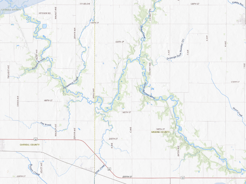 NEXRAD radar-signature map of the hail storm over Scranton, IA on Sep 6, 2026