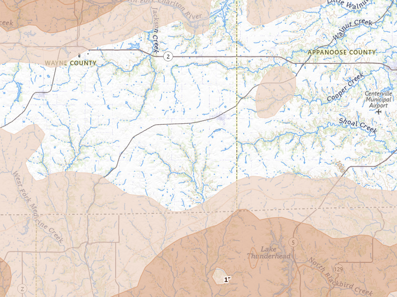 Radar-estimated hail-size map of the storm over Seymour, IA on Jun 11, 2026