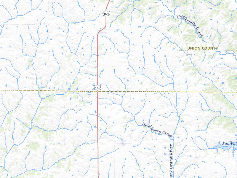Radar-estimated hail-size map of the storm over Shannon City, IA on Apr 23, 2026