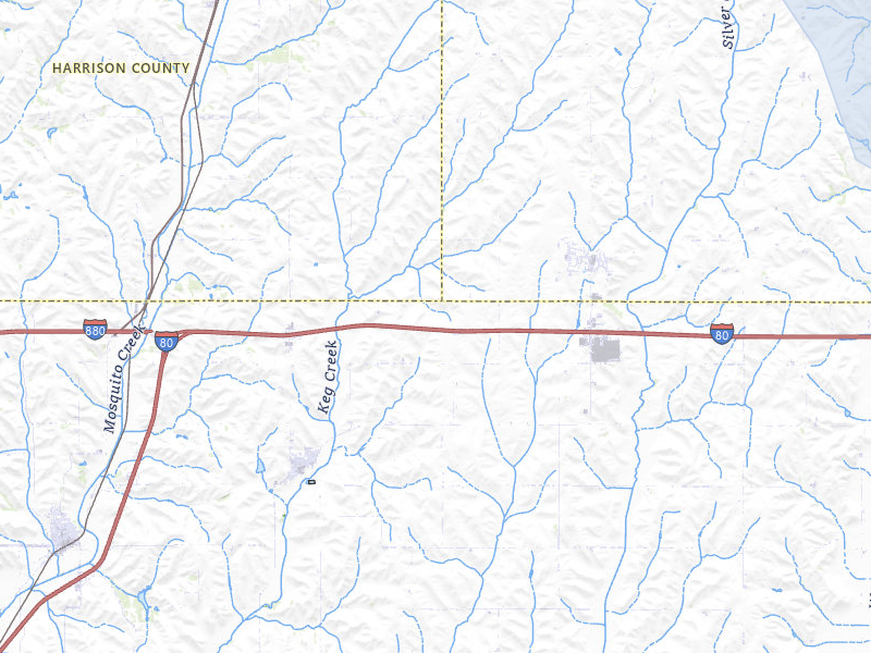 NEXRAD radar-signature map of the hail over Shelby, IA