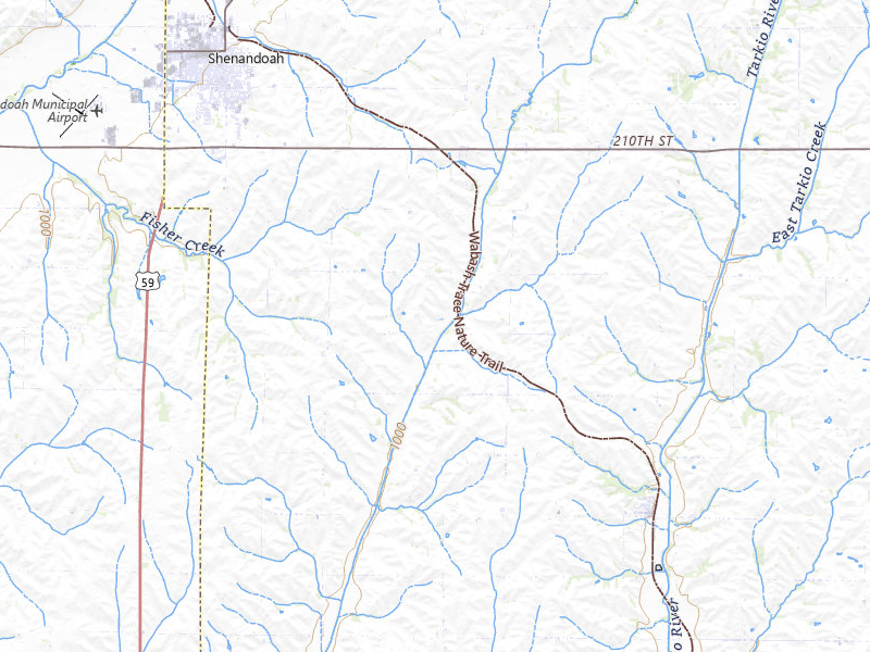NEXRAD radar-signature map of the hail storm over Shenandoah, IA on Aug 8, 2026