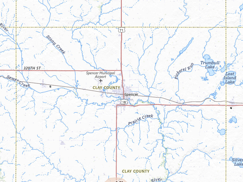 Radar-estimated hail-size map of the storm over Spencer, IA on May 31, 2026