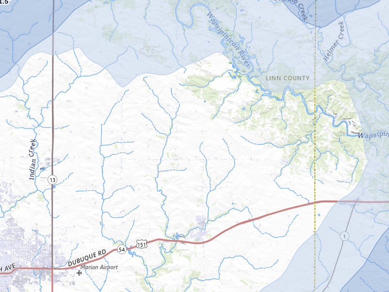 NEXRAD radar-signature map of the hail storm over Springville, IA on Apr 17, 2026