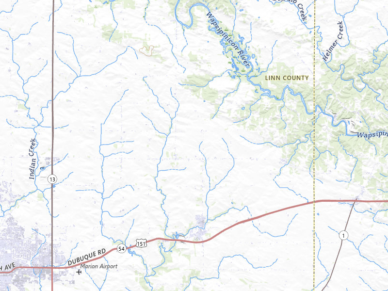 Radar-estimated hail-size map of the storm over Springville, IA on Apr 23, 2026