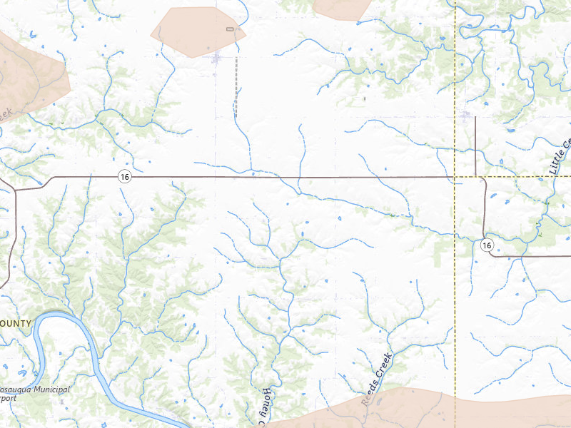 Radar-estimated hail-size map of the storm over Stockport, IA on Mar 10, 2026