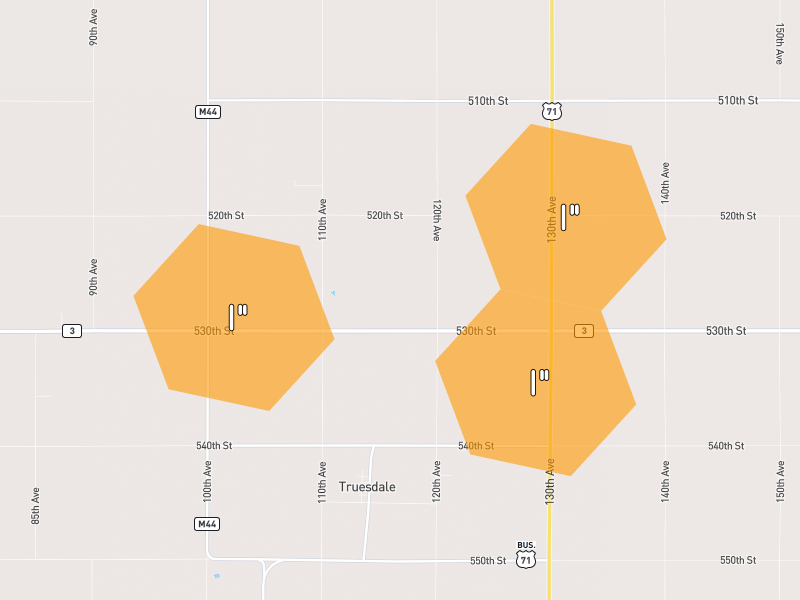 Hail map of Storm Lake, IA on Jun 28, 2026, hail up to 1"