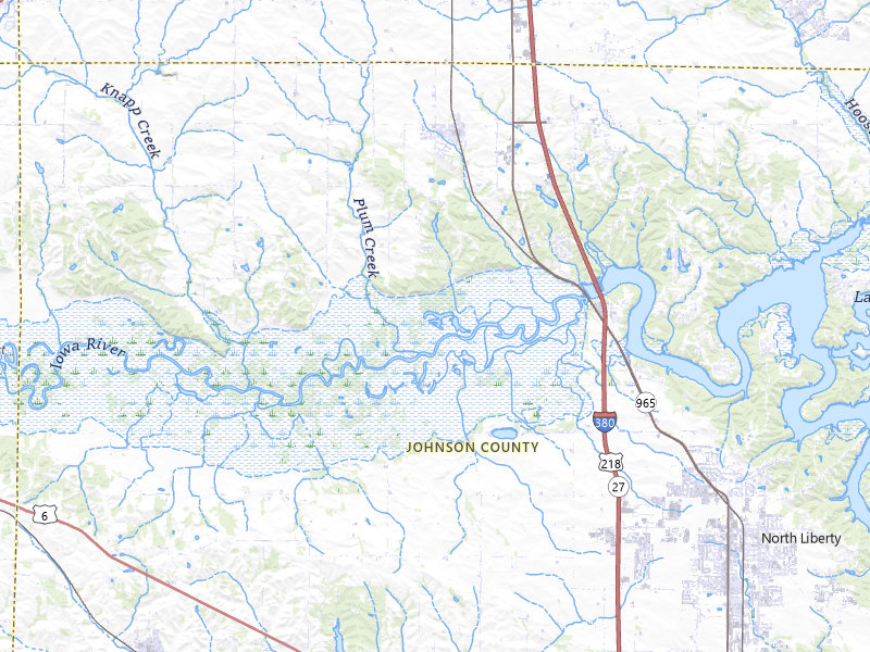 Radar-estimated hail-size map of the storm over Swisher, IA on Apr 23, 2026