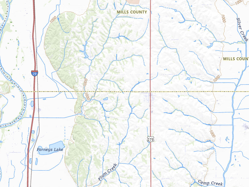 Radar-estimated hail-size map of the storm over Tabor, IA on May 17, 2026