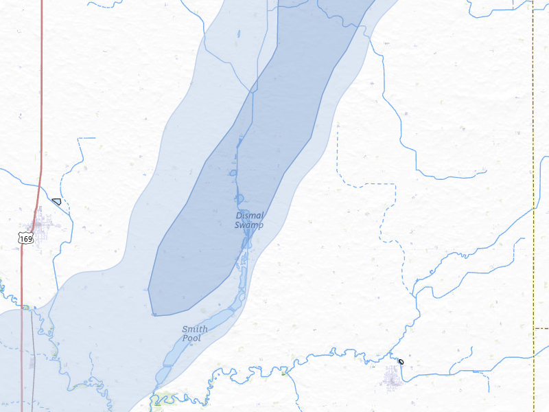 NEXRAD radar-signature map of the hail storm over Titonka, IA on Jun 30, 2026