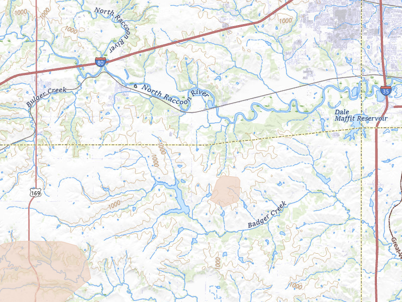 Radar-estimated hail-size map of the storm over Van Meter, IA on Aug 13, 2026