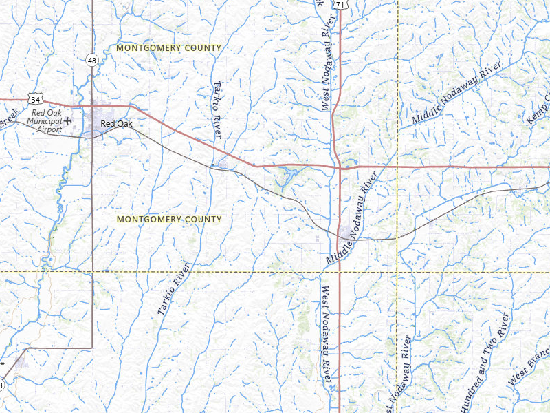 Radar-estimated hail-size map of the storm over Villisca, IA on Mar 5, 2026