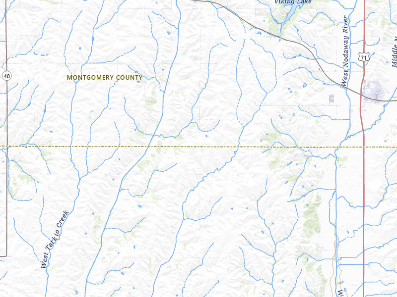 Radar-estimated hail-size map of the storm over Villisca, IA on Mar 6, 2026