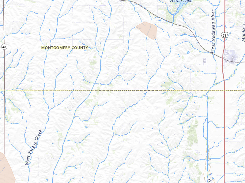 Radar-estimated hail-size map of the storm over Villisca, IA on Apr 23, 2026