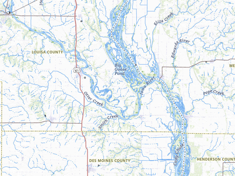 Radar-estimated hail-size map of the storm over Wapello, IA on Apr 17, 2026
