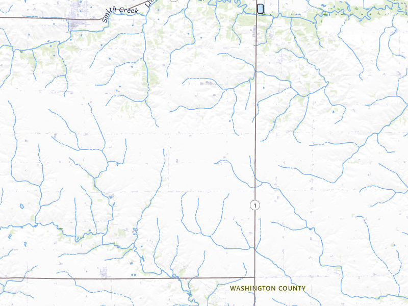 Radar-estimated hail-size map of the storm over Washington, IA on Jun 16, 2026