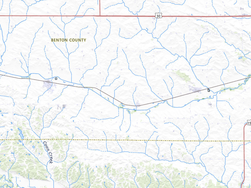 Radar-estimated hail-size map of the storm over Watkins, IA on Apr 27, 2026