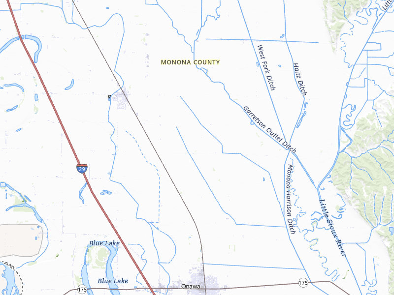 Radar-estimated hail-size map of the storm over Whiting, IA on May 16, 2026