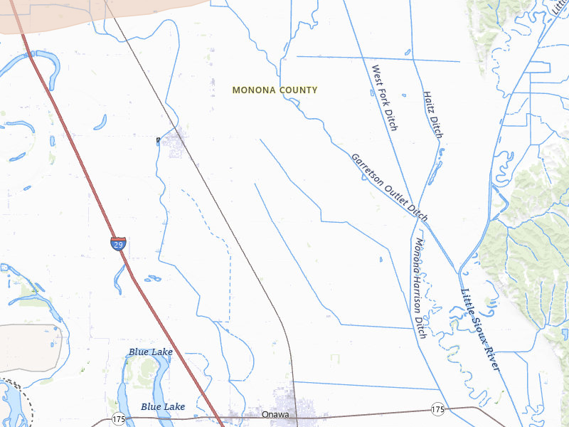 Radar-estimated hail-size map of the storm over Whiting, IA