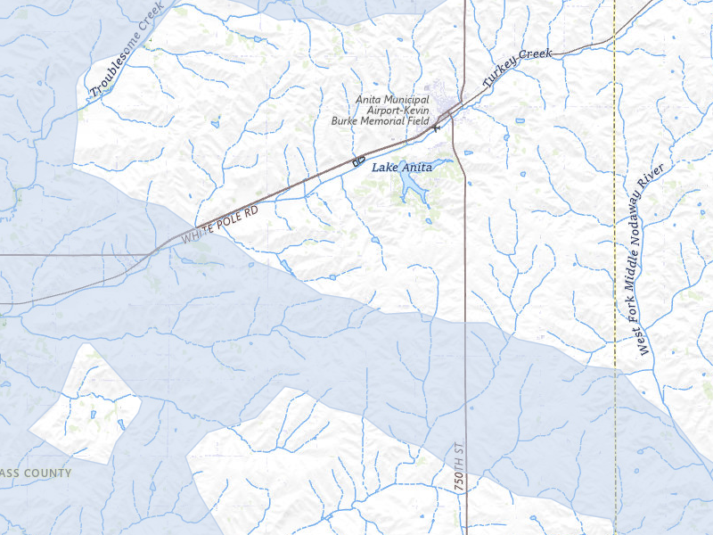 NEXRAD radar-signature map of the hail storm over Wiota, IA on May 15, 2026