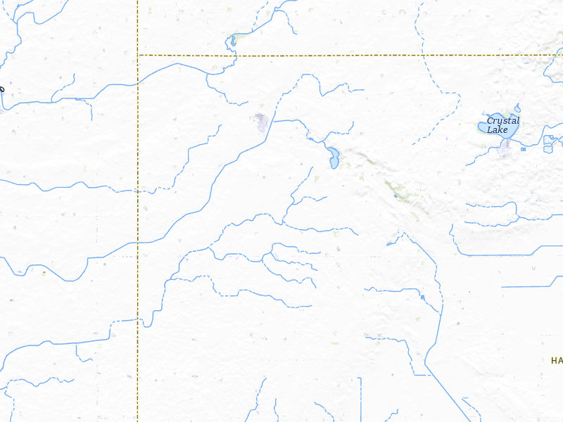 Radar-estimated hail-size map of the storm over Woden, IA on May 17, 2026