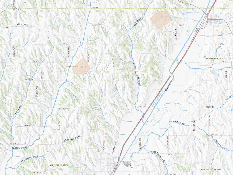Radar-estimated hail-size map of the storm over Woodbine, IA