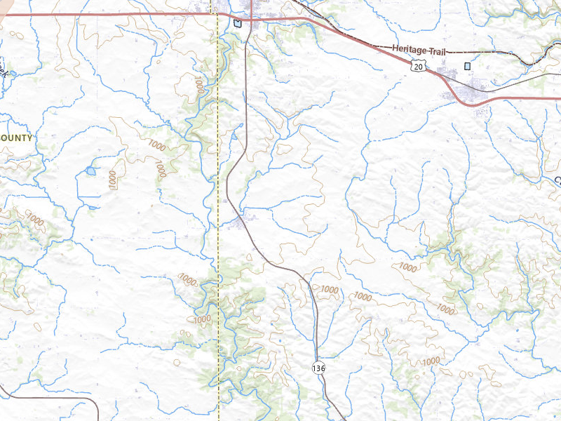 Radar-estimated hail-size map of the storm over Worthington, IA on Apr 23, 2026