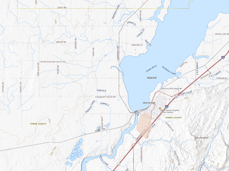 Radar-estimated hail-size map of the storm over American Falls, ID