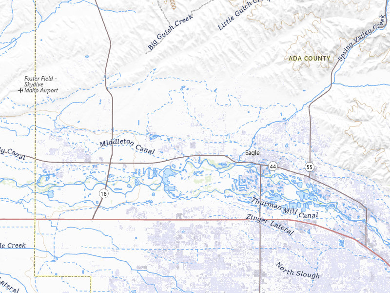 NEXRAD radar-signature map of the hail storm over Eagle, ID on Jun 26, 2026