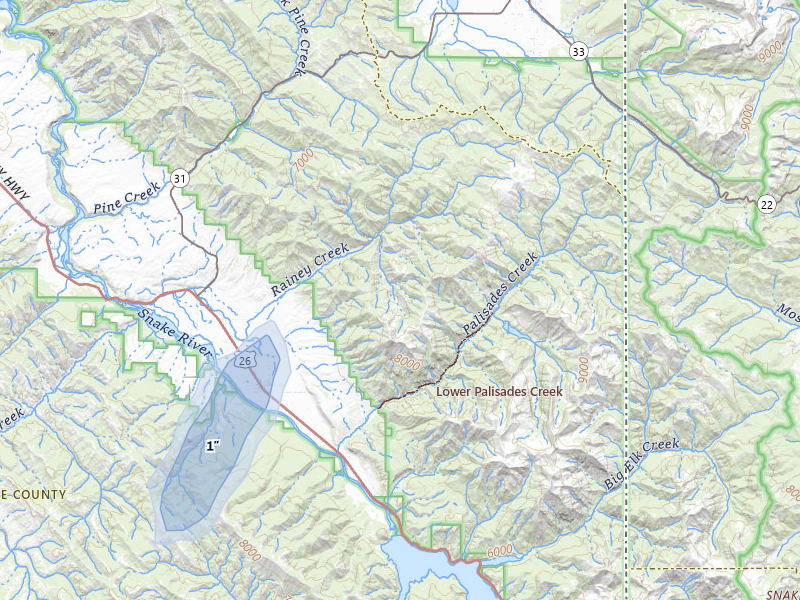 NEXRAD radar-signature map of the hail storm over Irwin, ID on Apr 11, 2026
