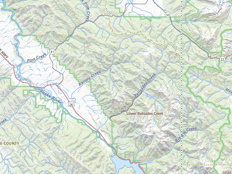 Radar-estimated hail-size map of the storm over Irwin, ID on Jul 21, 2026