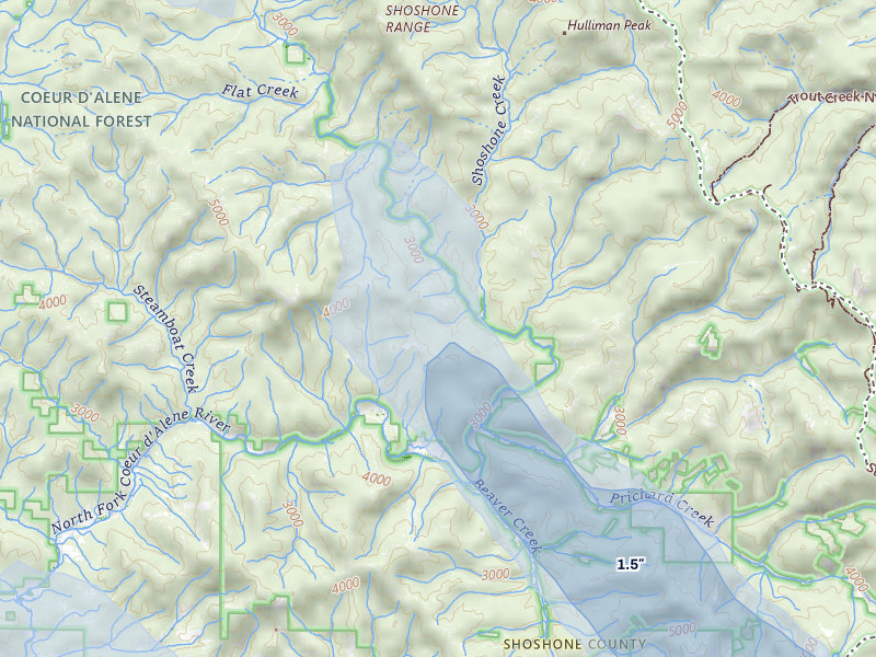 NEXRAD radar-signature map of the hail storm over Kingston, ID on May 28, 2026
