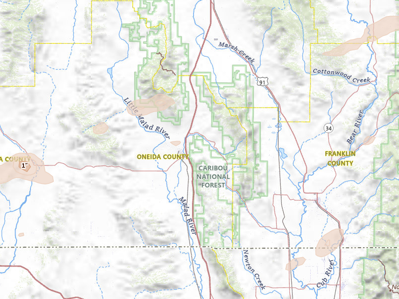 Radar-estimated hail-size map of the storm over Malad City, ID on Jun 20, 2026