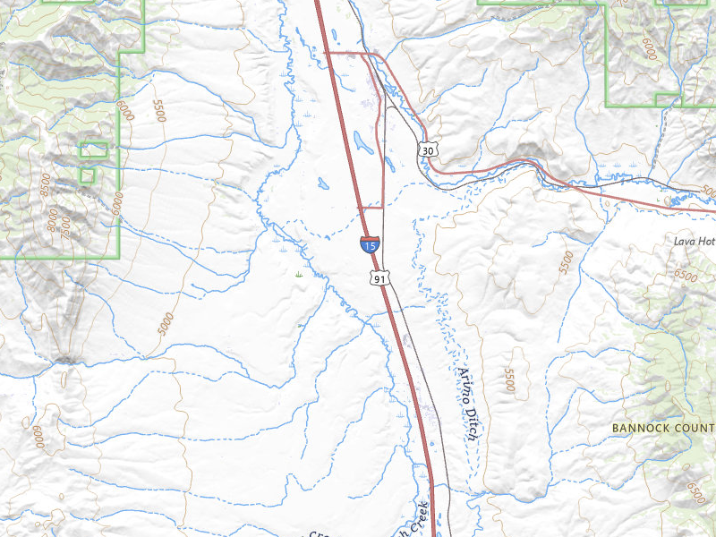 Radar-estimated hail-size map of the storm over McCammon, ID on Jul 2, 2026