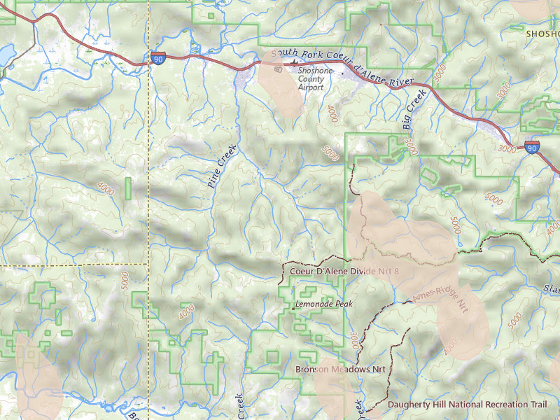 Radar-estimated hail-size map of the storm over Pinehurst, ID on May 28, 2026